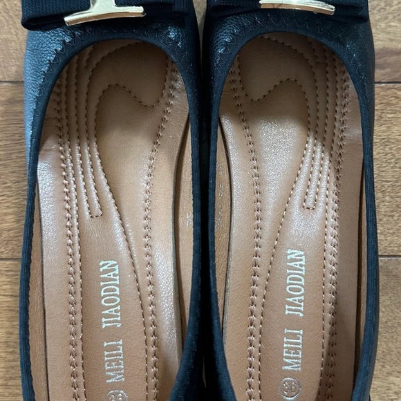 Black wedge shoes (Meili Jiaodian) - Picture 4 of 4